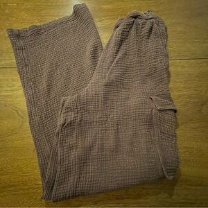 Aerie Lounge Casual Brown Cargo Pants size small